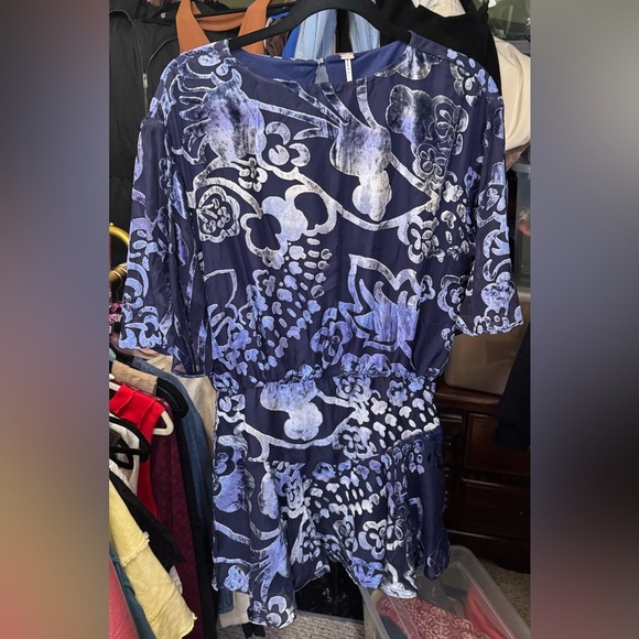 Free People Blue Floral Mini Dress - Picture 8 of 11